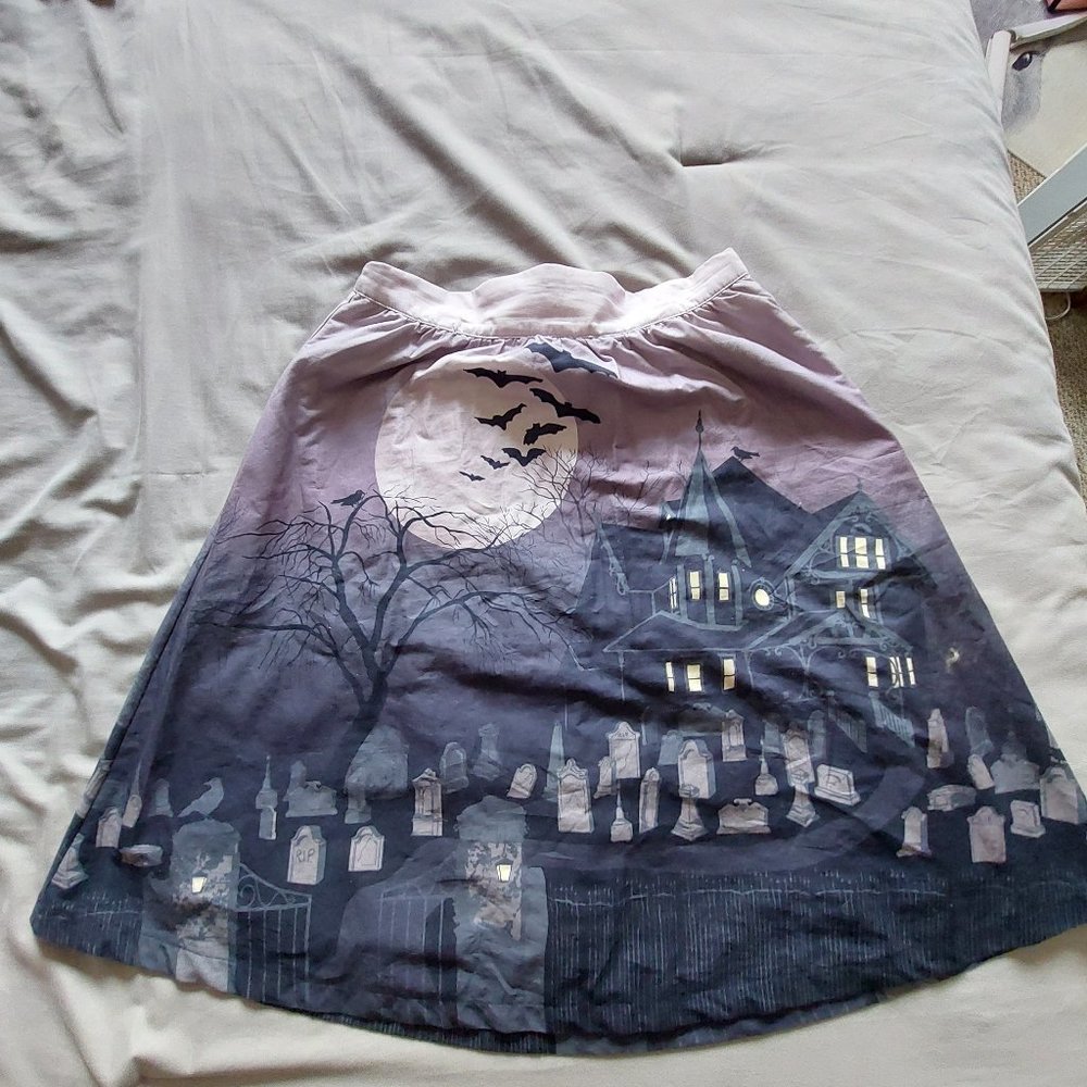 3 for $20! ModCloth Hi-Waist Haunted House Skirt